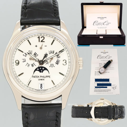 MINT PAPERS Patek Philippe 5146G White Gold Annual Calendar 39mm Moon Watch Box