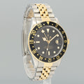MINT Rolex GMT-Master 2 16753 Two-Tone Yellow Jubilee Black Dial 40mm Watch Box