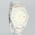 DIAMOND EMERALD Rolex Datejust II 116300 Oyster 41mm Watch Box