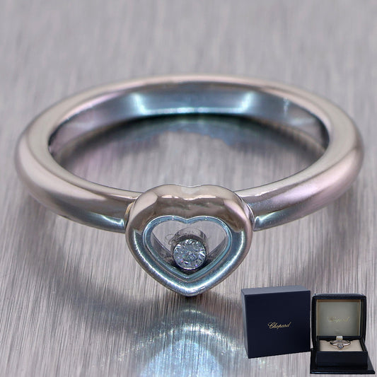 Chopard 18k White Gold My Happy Hearts Diamond Ring