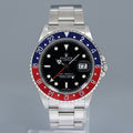 2006 MINT PAPERS Rolex GMT-Master II Pepsi Blue Red Steel Error Stick 16710 40mm Watch