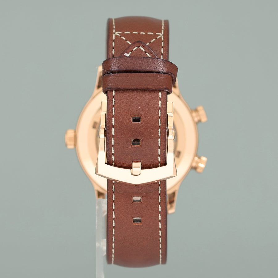 MINT 5524R Patek Philippe Travel Time Leather Rose Gold Travel Time 42mm Watch Box