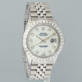 MINT Rolex DateJust 16014 Mother of Pearl Diamond Bezel Jubilee Band 36mm Watch Box