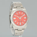 2022 MINT Rolex Oyster Perpetual 41mm Custom Red Coral Oyster 124300 Watch Box