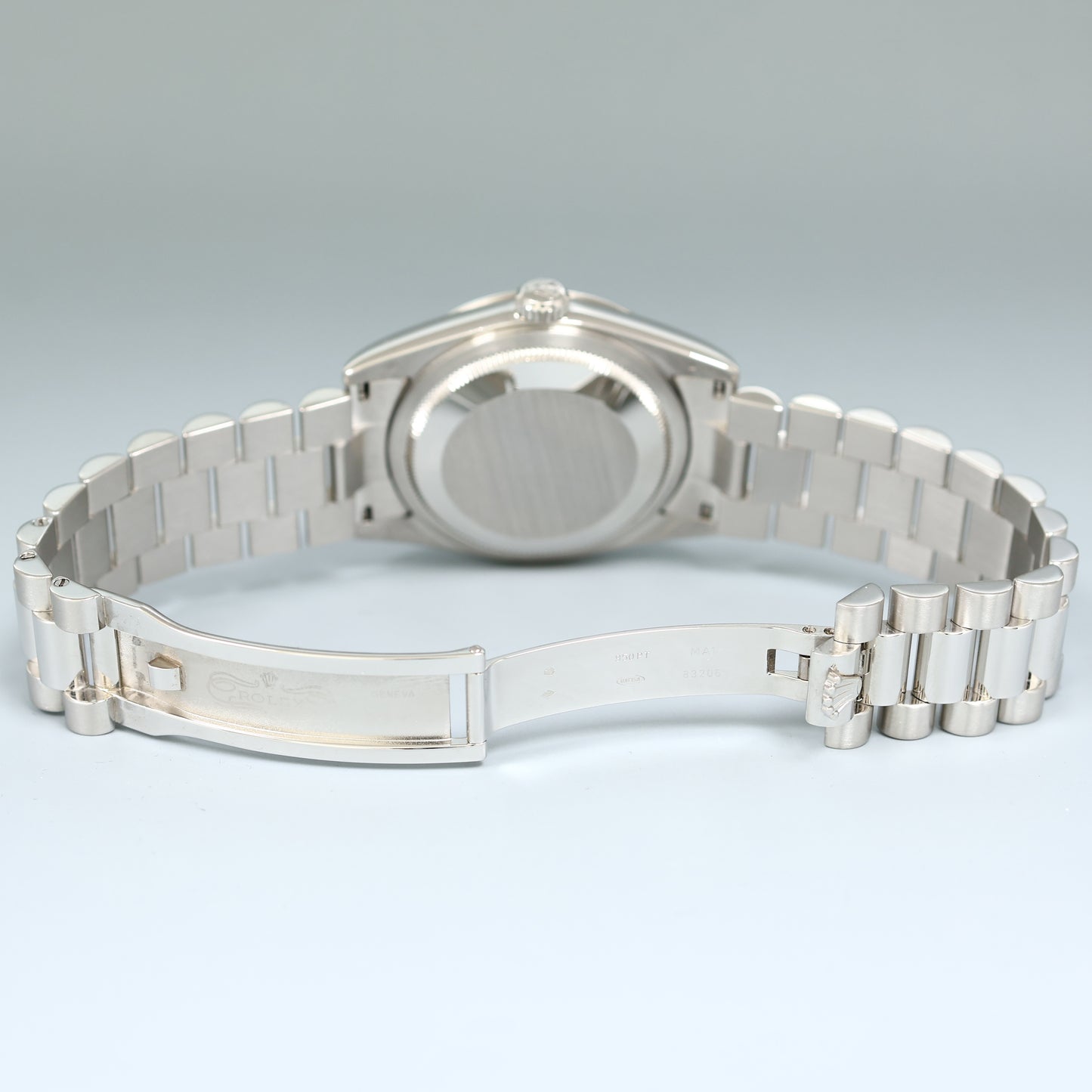 MINT Rolex Platinum Day Date President 118206 Teardrop Sapphire 36mm Watch Box