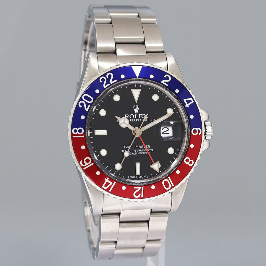 1982 MINT Rolex 16750 GMT-Master Pepsi Blue Red 40mm Steel Watch Box