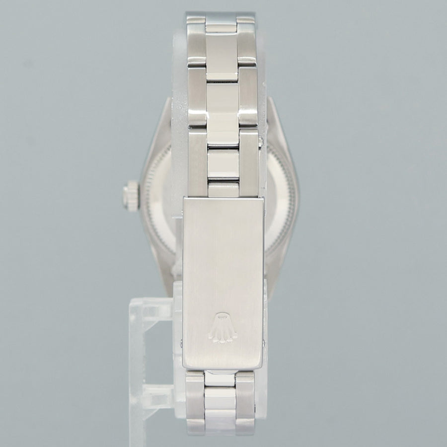 MINT Ladies Rolex 24mm Steel 76080 Mother of Pearl Diamond Oyster Perpetual Watch Box