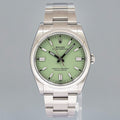 2025 MINT Rolex Oyster Perpetual 126000 Pistachio Steel 36mm Watch Box