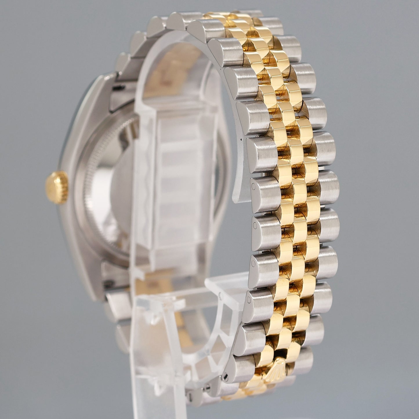 2014 MINT Rolex 116233 DateJust Two Tone Yellow Gold Steel Black Jubilee 36mm Watch
