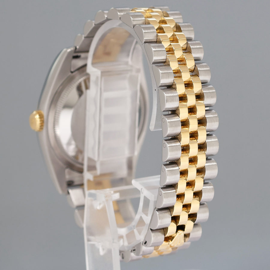 2014 MINT Rolex 116233 DateJust Two Tone Yellow Gold Steel Black Jubilee 36mm Watch