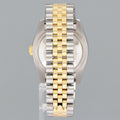 2014 MINT Rolex 116233 DateJust Two Tone Yellow Gold Steel Black Jubilee 36mm Watch