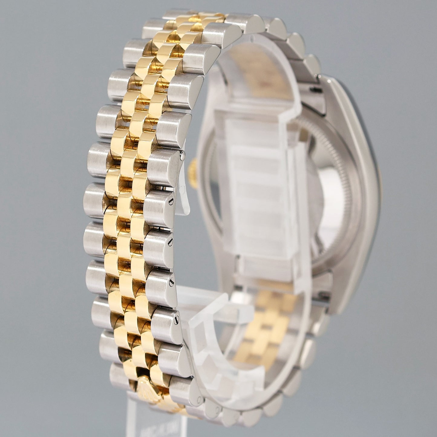 2014 MINT Rolex 116233 DateJust Two Tone Yellow Gold Steel Black Jubilee 36mm Watch