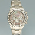 NEW PAPERS 2021 Rolex Daytona Meteorite MOP Diamond 116509 White Gold Chrono Watch