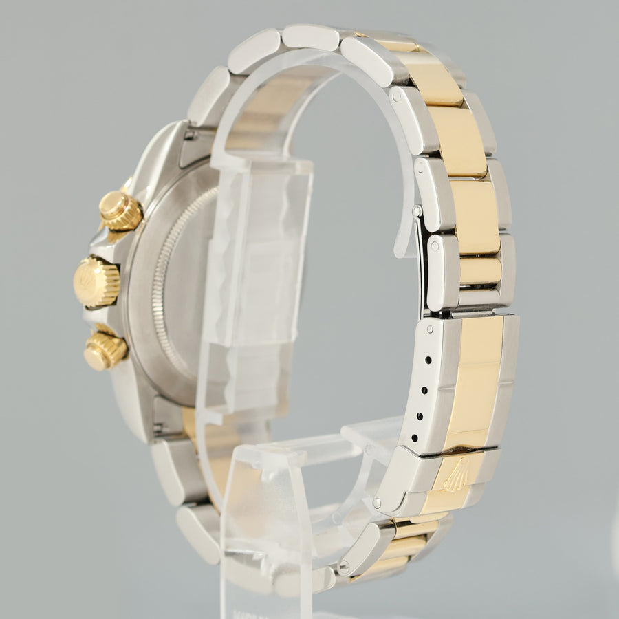 1999 MINT Rolex Daytona 16523 Zenith Two Tone Yellow Gold Mother of Pearl Watch Box