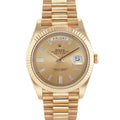 2022 MINT Rolex Day-Date 40 President 228238 Champagne Baguette Diamond Watch