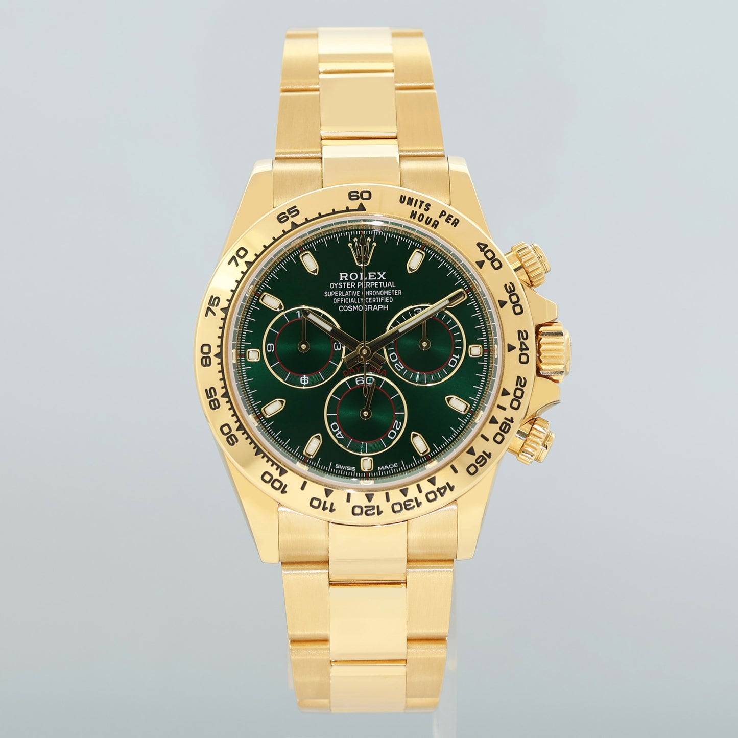 PAPERS MINT GREEN DAYTONA Rolex 116508 Yellow Gold 40mm John Mayer Watch Box