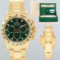 PAPERS MINT GREEN DAYTONA Rolex 116508 Yellow Gold 40mm John Mayer Watch Box