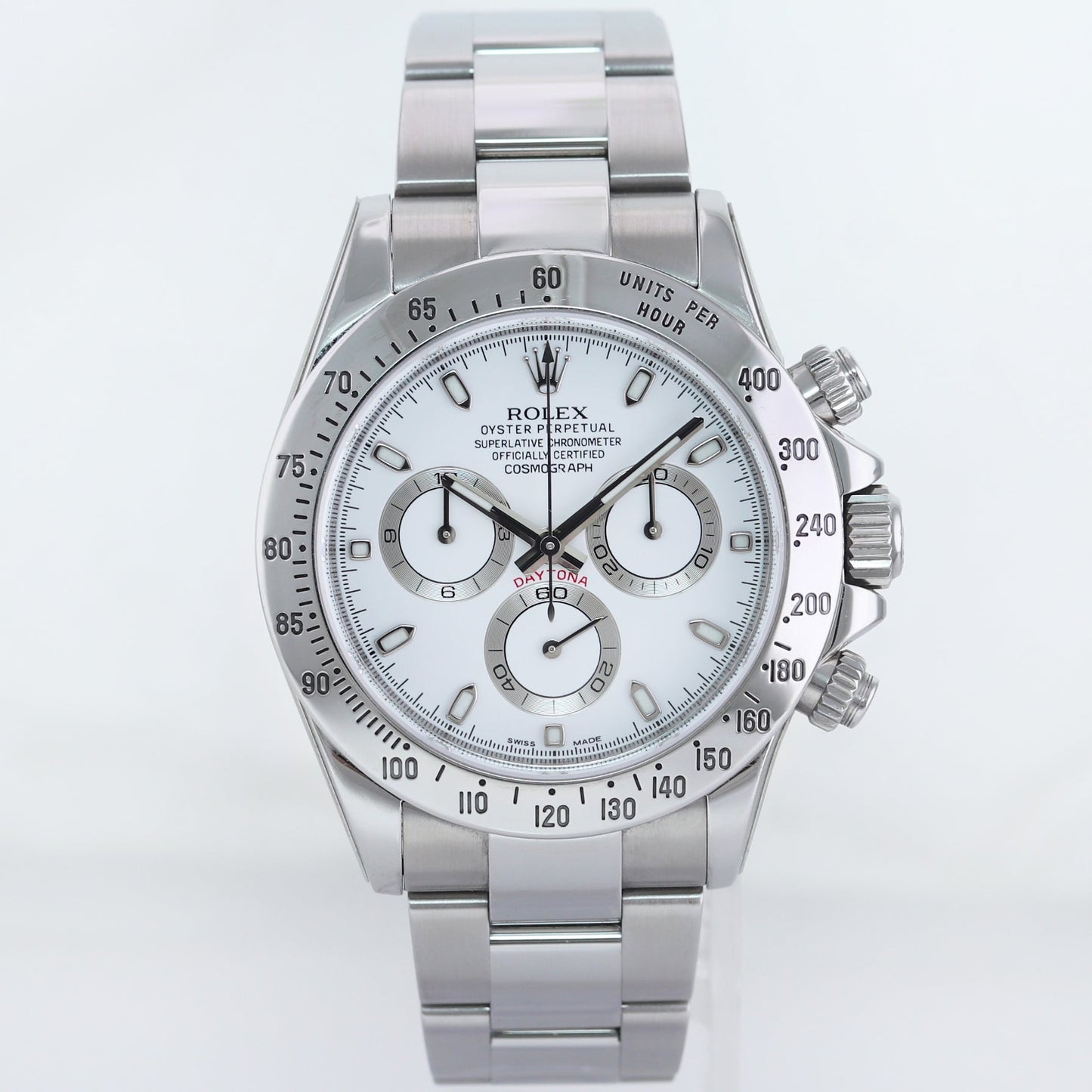 2014 MINT PAPERS Rolex Daytona 116520 White APH Chronograph Steel 40mm Watch Box