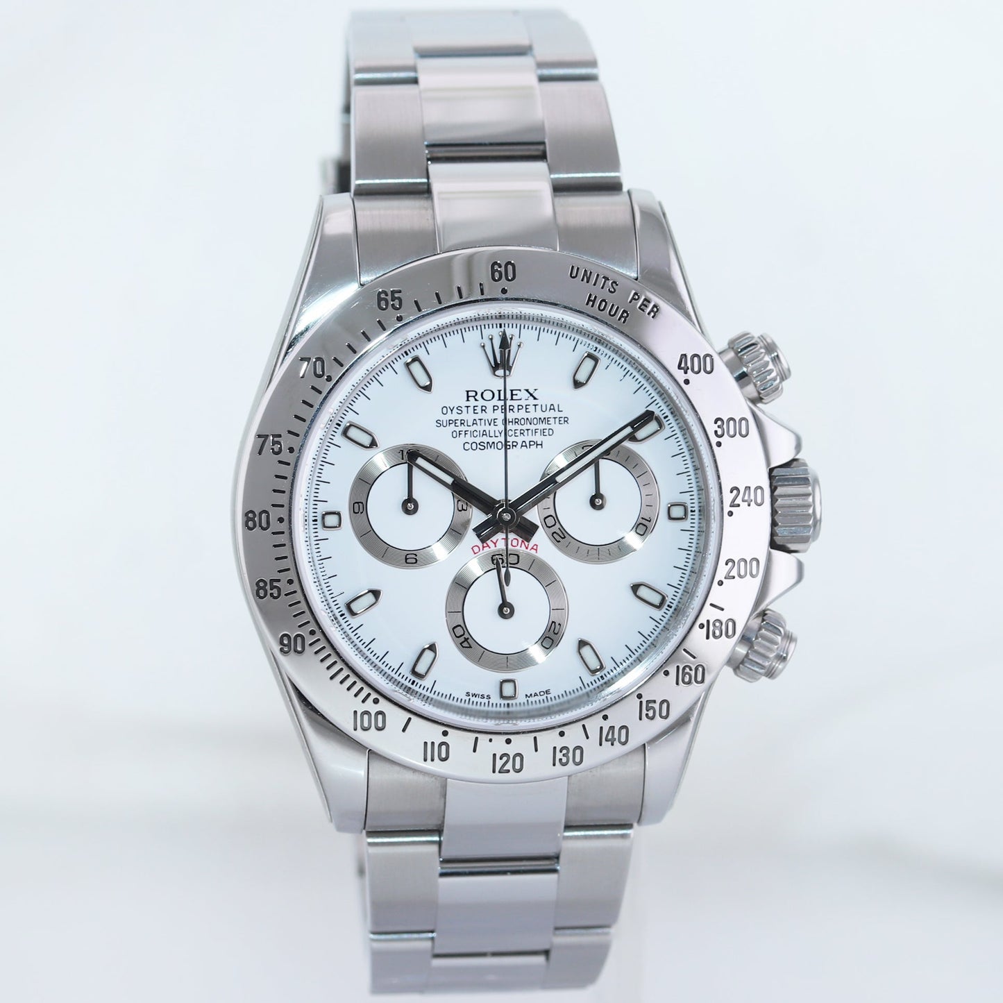 2014 MINT PAPERS Rolex Daytona 116520 White APH Chronograph Steel 40mm Watch Box