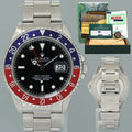 1999 PAPERS MINT Rolex 16700 GMT-Master Pepsi Blue Red 40mm Steel Watch Box