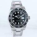 2014 MINT PAPERS Rolex GMT Master II 116710 Steel Ceramic 40mm Black Watch Box