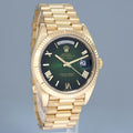 2022 MINT Rolex 228238 Day-Date 40 President 40mm Green Ombre Roman Yellow Gold Watch (Copy)