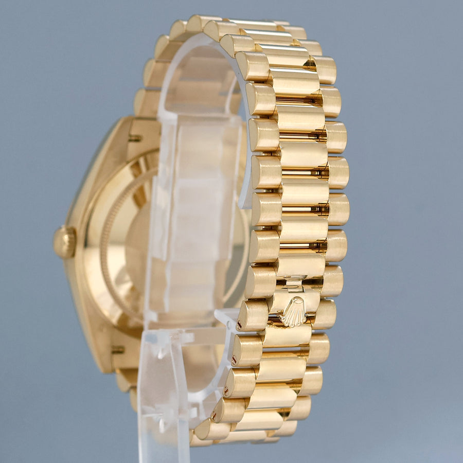 2022 MINT Rolex 228238 Day-Date 40 President 40mm Green Ombre Roman Yellow Gold Watch (Copy)