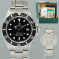 1998 PAPERS MINT Rolex Sea-Dweller Steel 16600 Black Tritium 40mm Divers Kit Watch