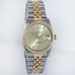 MINT Rolex DateJust 16233 Two Tone Yellow Gold Jubilee Champagne Diamond Watch