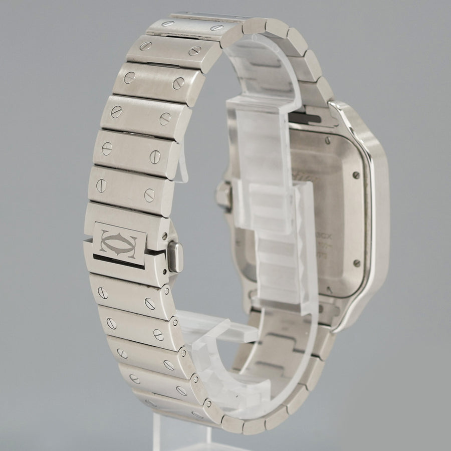 2025 NEW PAPERS Cartier Santos WSSA0030 Steel 4072 Blue Dial 40mm Watch Box