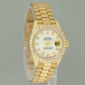 MINT Pearl Diamond Ladies Rolex DateJust 69178 President 26mm 18k Yellow Gold Watch Box