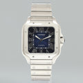2025 NEW PAPERS Cartier Santos WSSA0030 Steel 4072 Blue Dial 40mm Watch Box