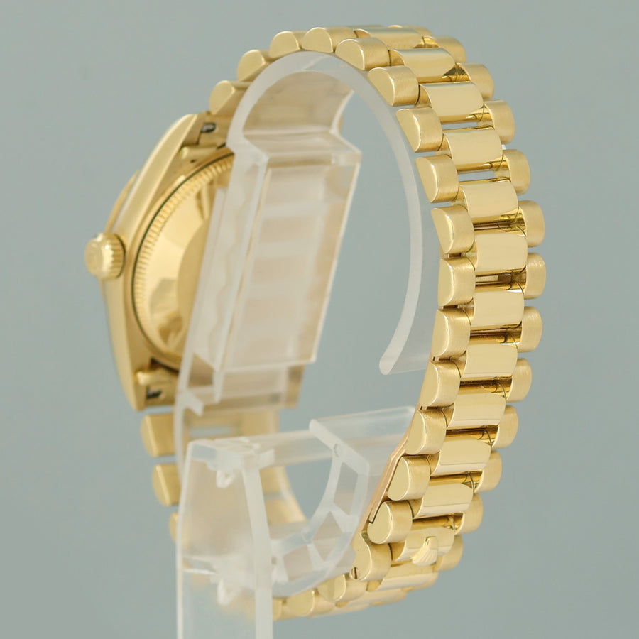 MINT Rolex 68278 Yellow Gold 31mm Midsize Mother of Pearl Diamond Lady President Watch