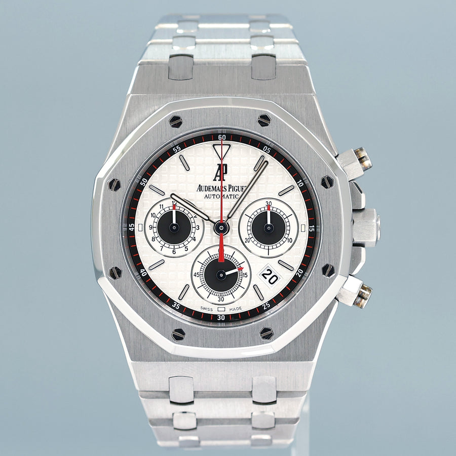 MINT Audemars Piguet 26300ST Royal Oak Silver Panda Chronograph 39mm Watch Box