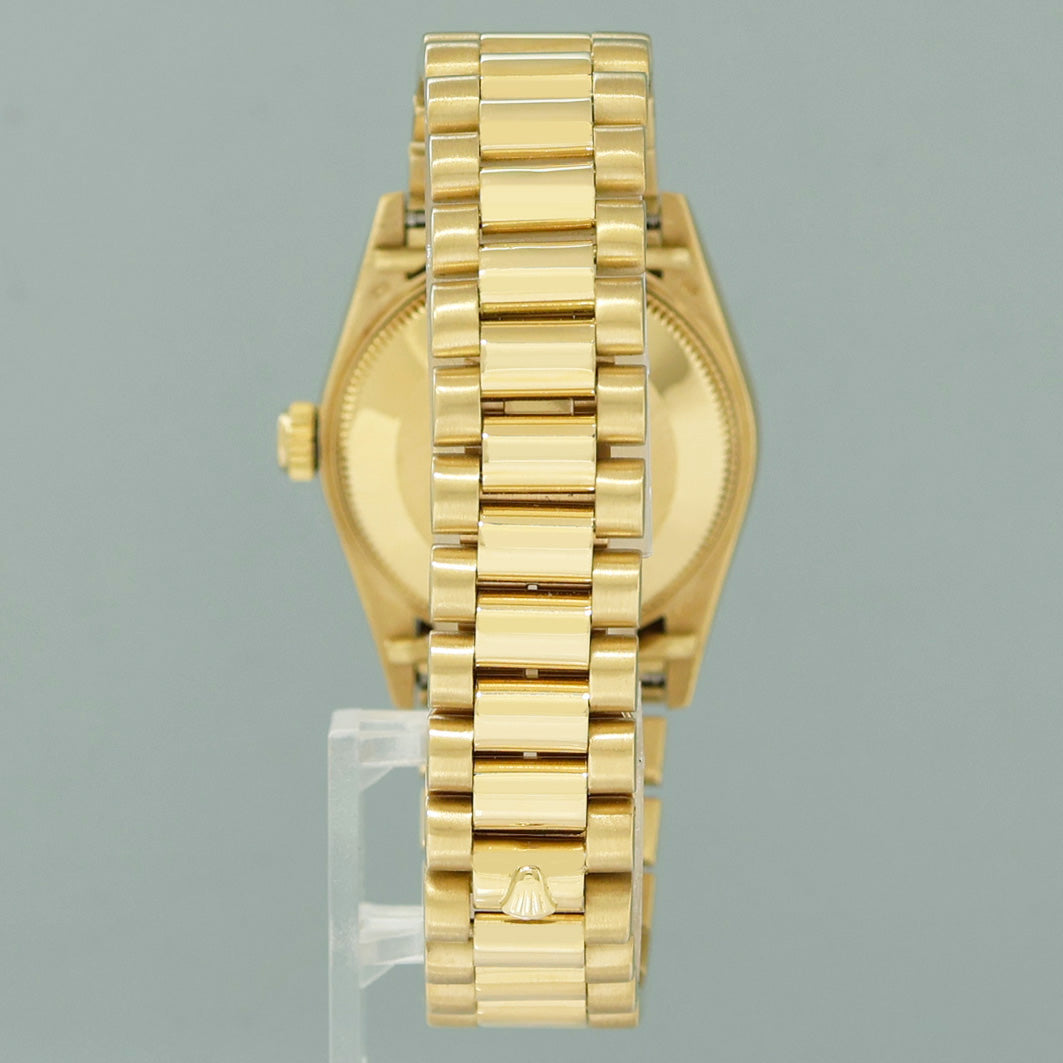 MINT Rolex 68278 Yellow Gold 31mm Midsize Mother of Pearl Diamond Lady President Watch