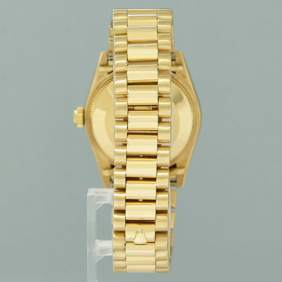 MINT Rolex 68278 Yellow Gold 31mm Midsize Mother of Pearl Diamond Lady President Watch