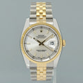 2013 PAPERS MINT Rolex 116233 DateJust Jubilee 36mm Two Tone Gold Silver Stick Watch