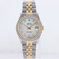 Ladies Rolex 68273 Two Tone 18k Gold Steel 31mm Pearl Diamond Dial Bezel Watch