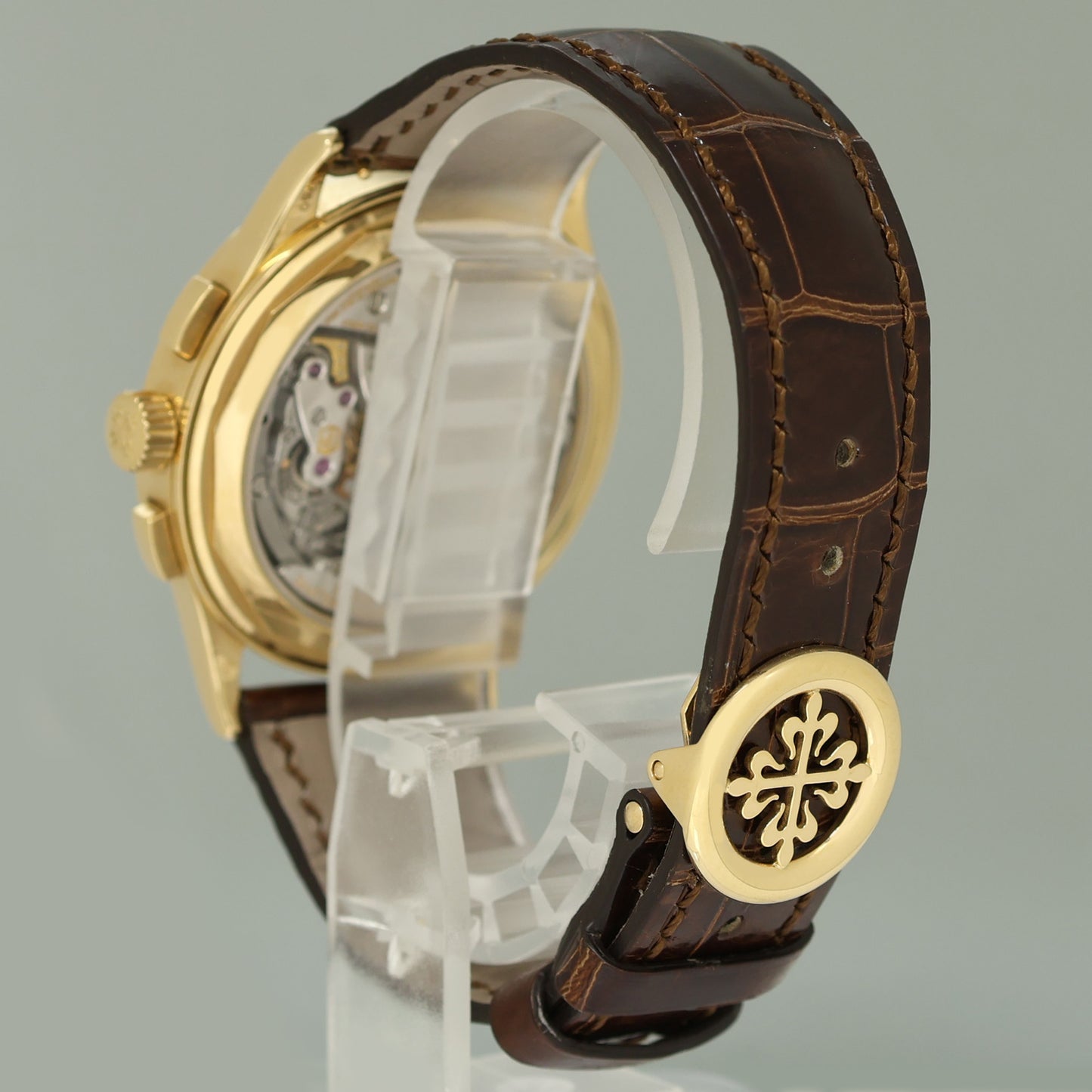 PAPERS MINT Patek Philippe 5170J Silver Chrono Yellow Gold Manual Wind 39mm Watch Box