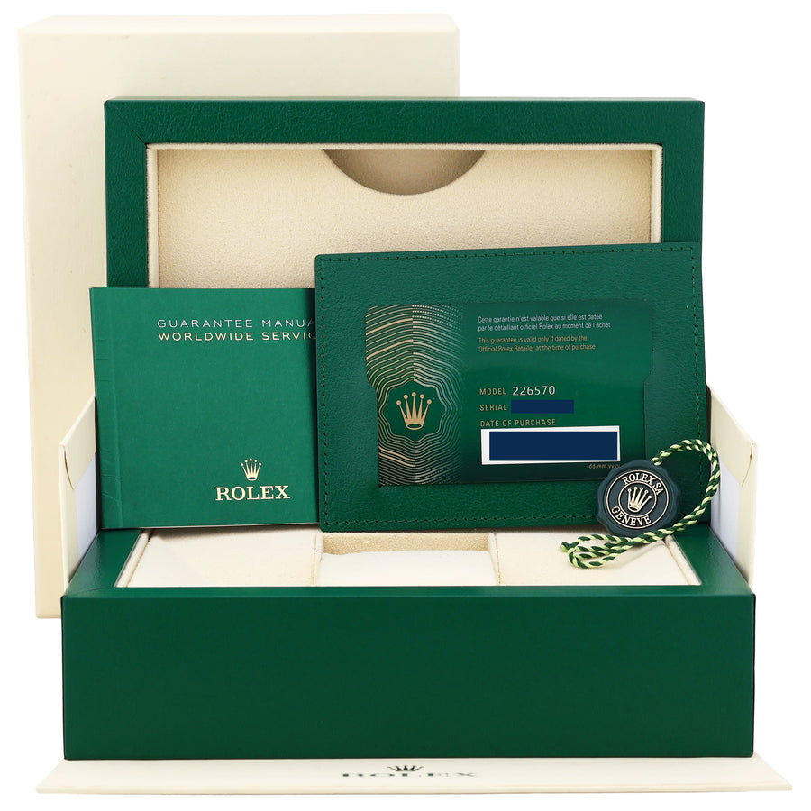 2023 NEW PAPERS Rolex 226570 Explorer II White Polar Steel Date 42mm Watch Box