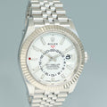 2025 NEW PAPERS Rolex 336934 Sky-Dweller Steel White Jubilee Fluted 42mm Watch Box