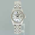 PAPERS Ladies Rolex 69174 DateJust 26mm Mother of Pearl Diamond Fluted Bezel Jubilee Watch