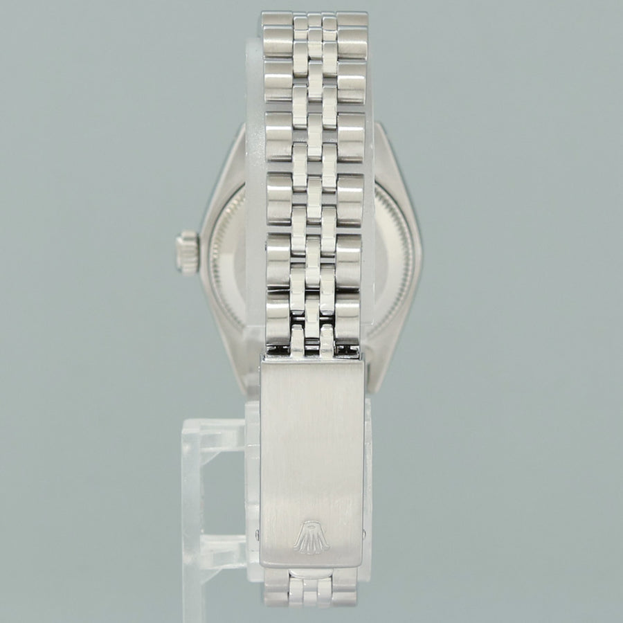 PAPERS Ladies Rolex 69174 DateJust 26mm Mother of Pearl Diamond Fluted Bezel Jubilee Watch