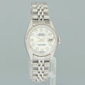 PAPERS Ladies Rolex 69174 DateJust 26mm Mother of Pearl Diamond Fluted Bezel Jubilee Watch