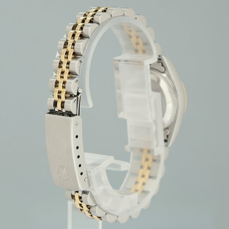 PAPERS Ladies Rolex Oyster Perpetual 24mm Champagne 76193 Two Tone Yellow Gold Jubilee Watch