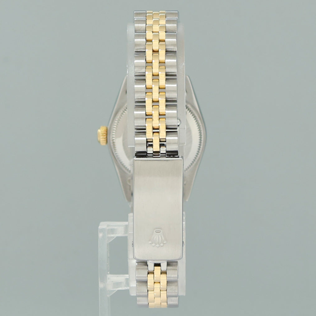 PAPERS Ladies Rolex Oyster Perpetual 24mm Champagne 76193 Two Tone Yellow Gold Jubilee Watch