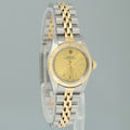 PAPERS Ladies Rolex Oyster Perpetual 24mm Champagne 76193 Two Tone Yellow Gold Jubilee Watch