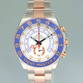 2017 MINT Rolex Yacht-Master II 116681 Steel Everose Gold Blue Hands 44mm Watch Box