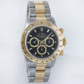 1994 MINT Rolex Daytona 16523 Zenith Black Yellow Gold Two Tone Watch Box