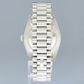 PAPERS NEW Rolex Day-Date 40 President 228236 Platinum Baguette Green Roman Watch